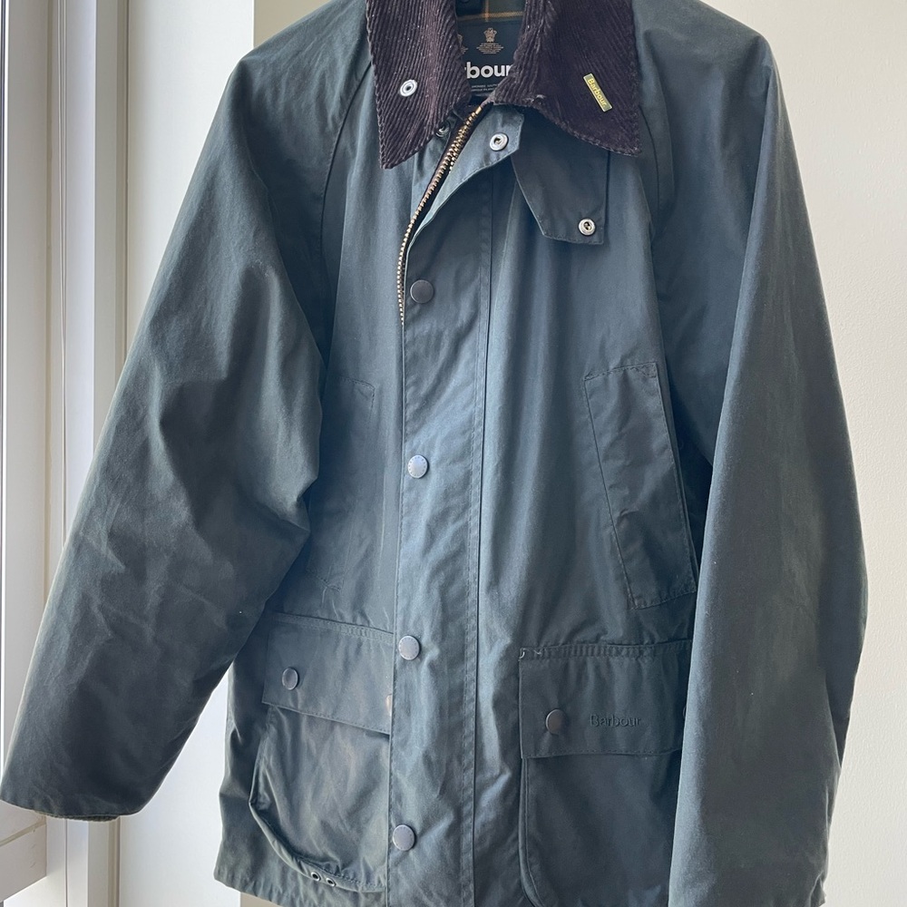 Barbour Bedale Sage Green Jacket Size 36